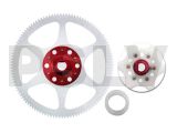 MH-130X169X  MicroHeli CNC Delrin Main Gear w/ Hub set (RED) 130X  